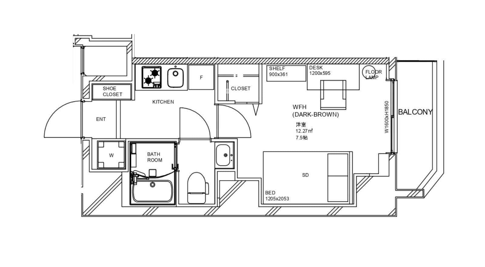 Preview floorplan of Higashi Gotanda
