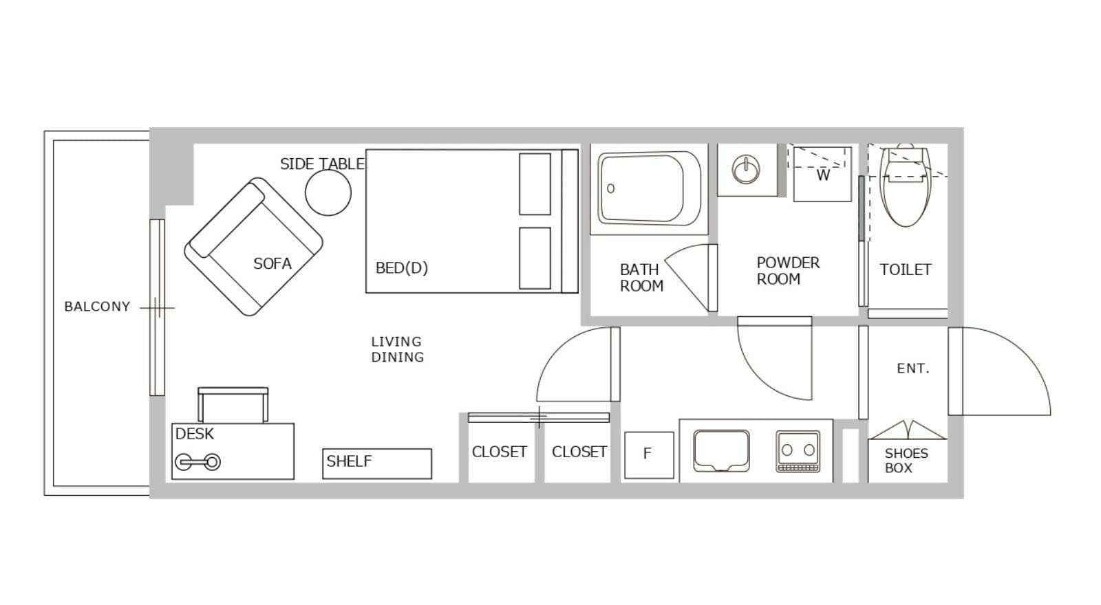 Preview floorplan of Higashi ShinjukuⅡ