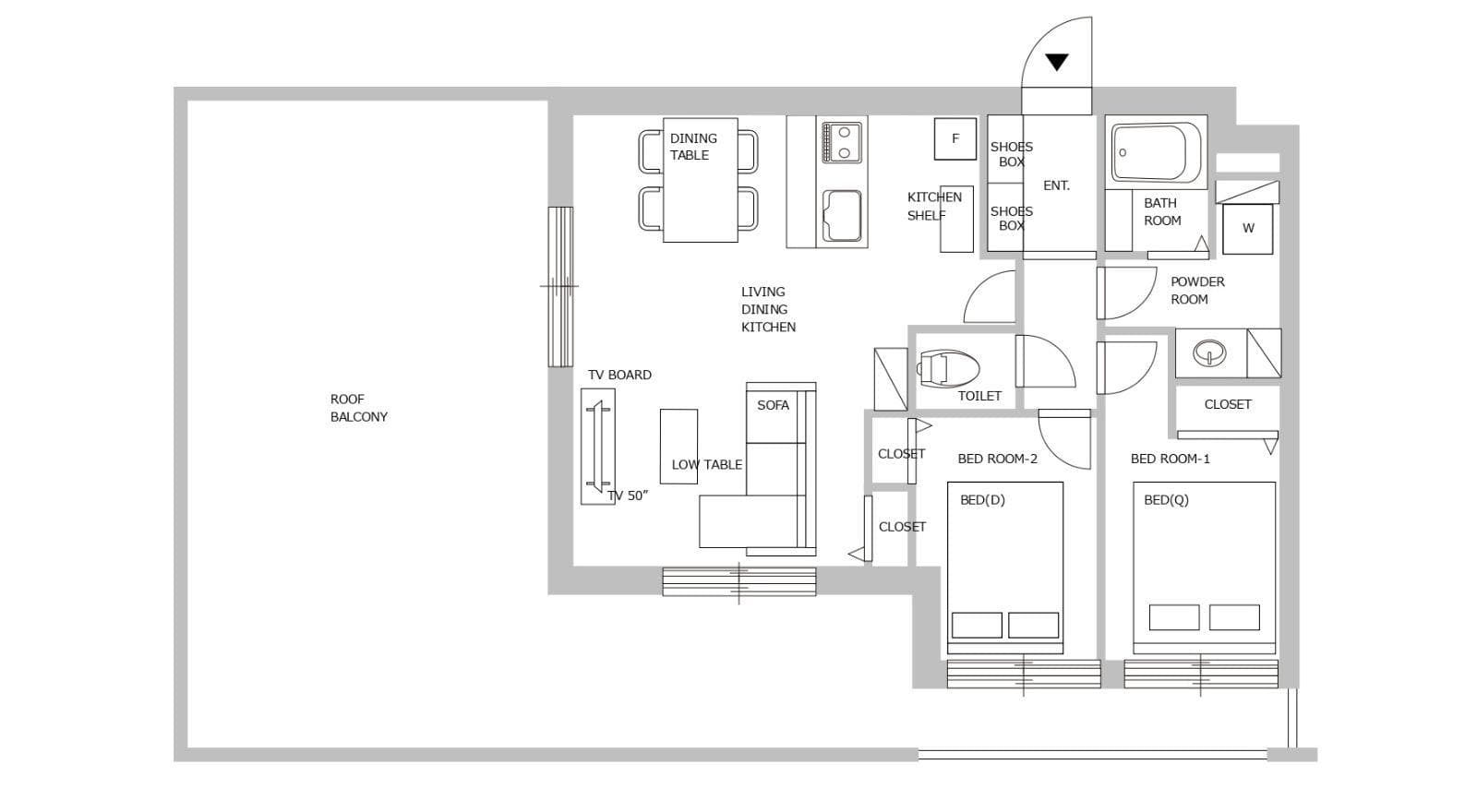 Preview floorplan of Kitashinjuku