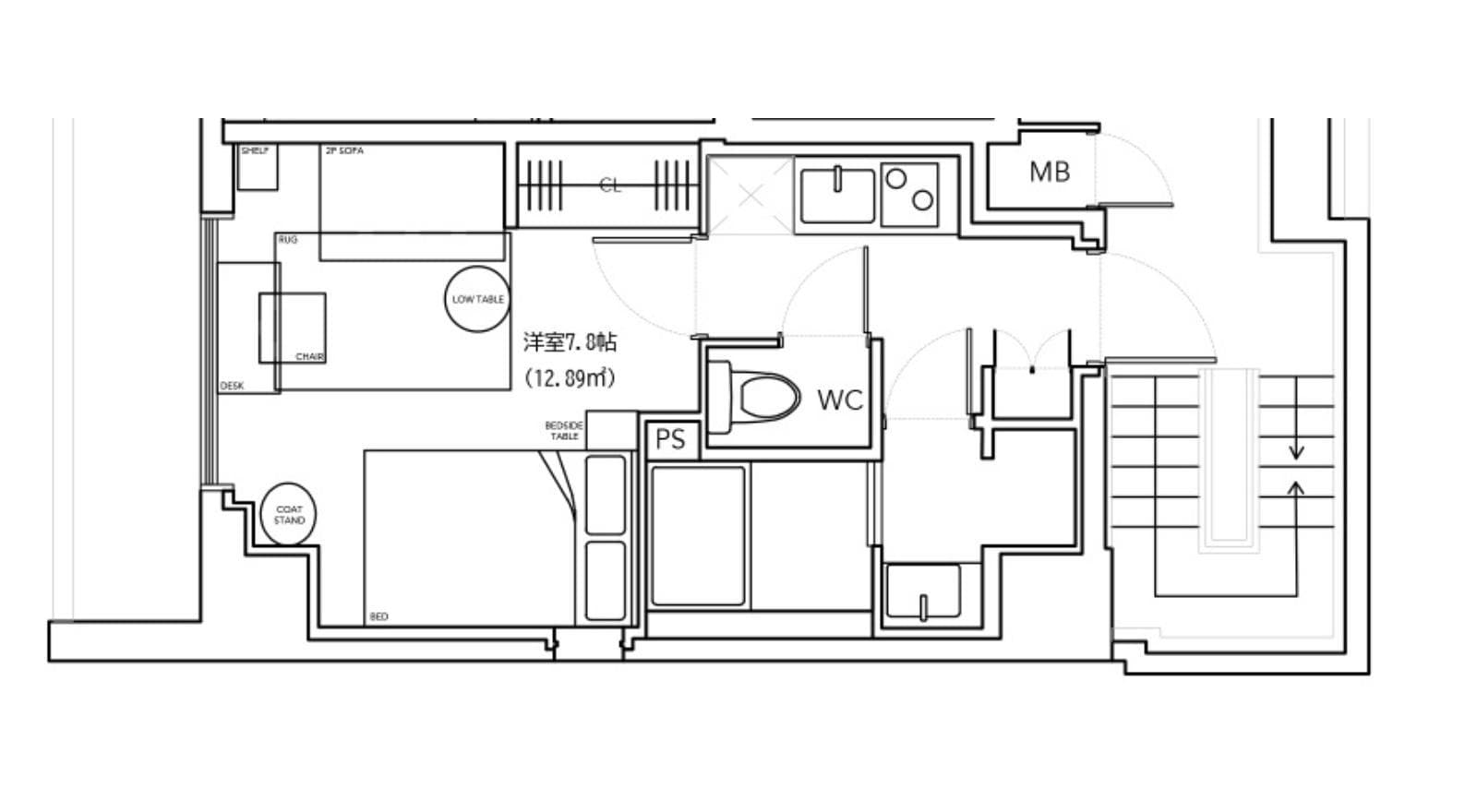 Preview floorplan of Monzennakacho