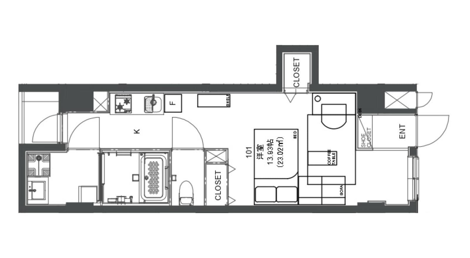 Preview floorplan of Nakano Shimbashi