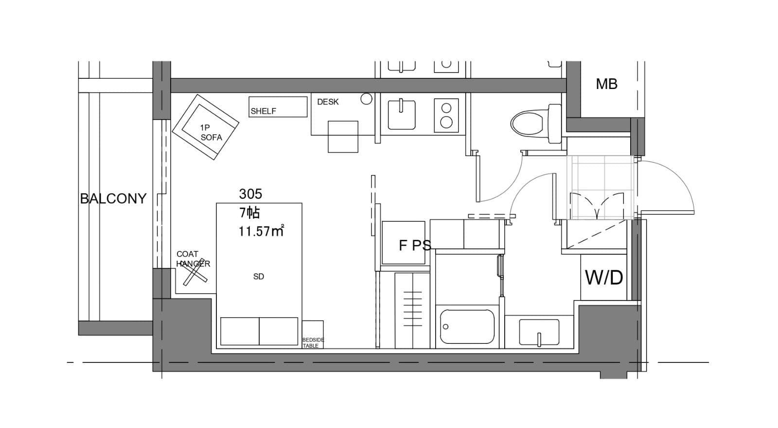 Preview floorplan of Sangenjaya