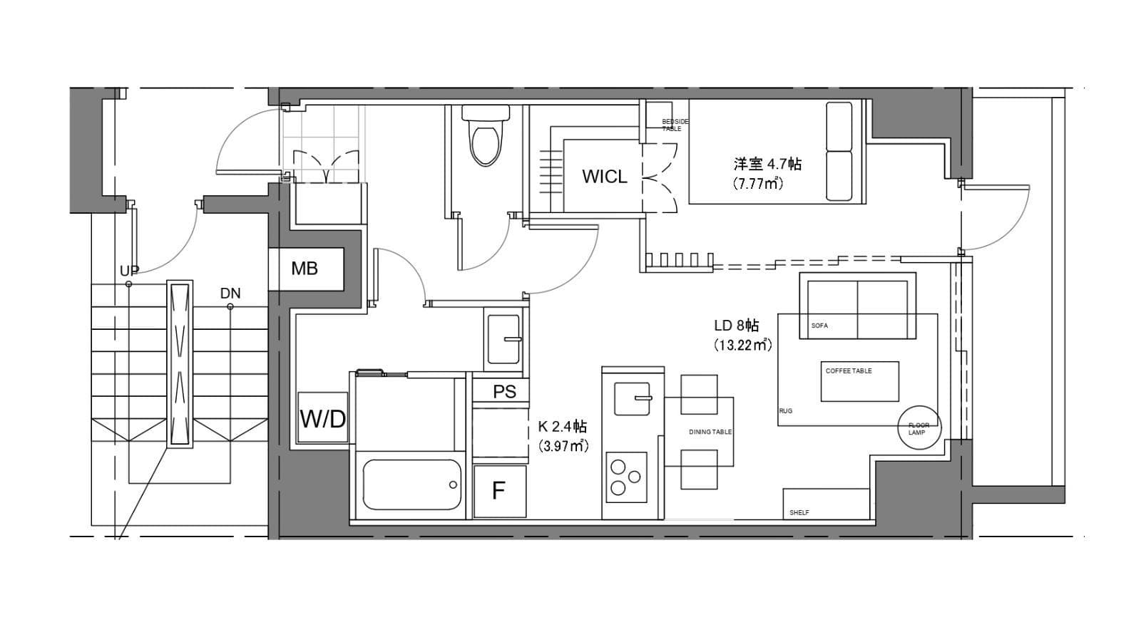 Preview floorplan of Sangenjaya