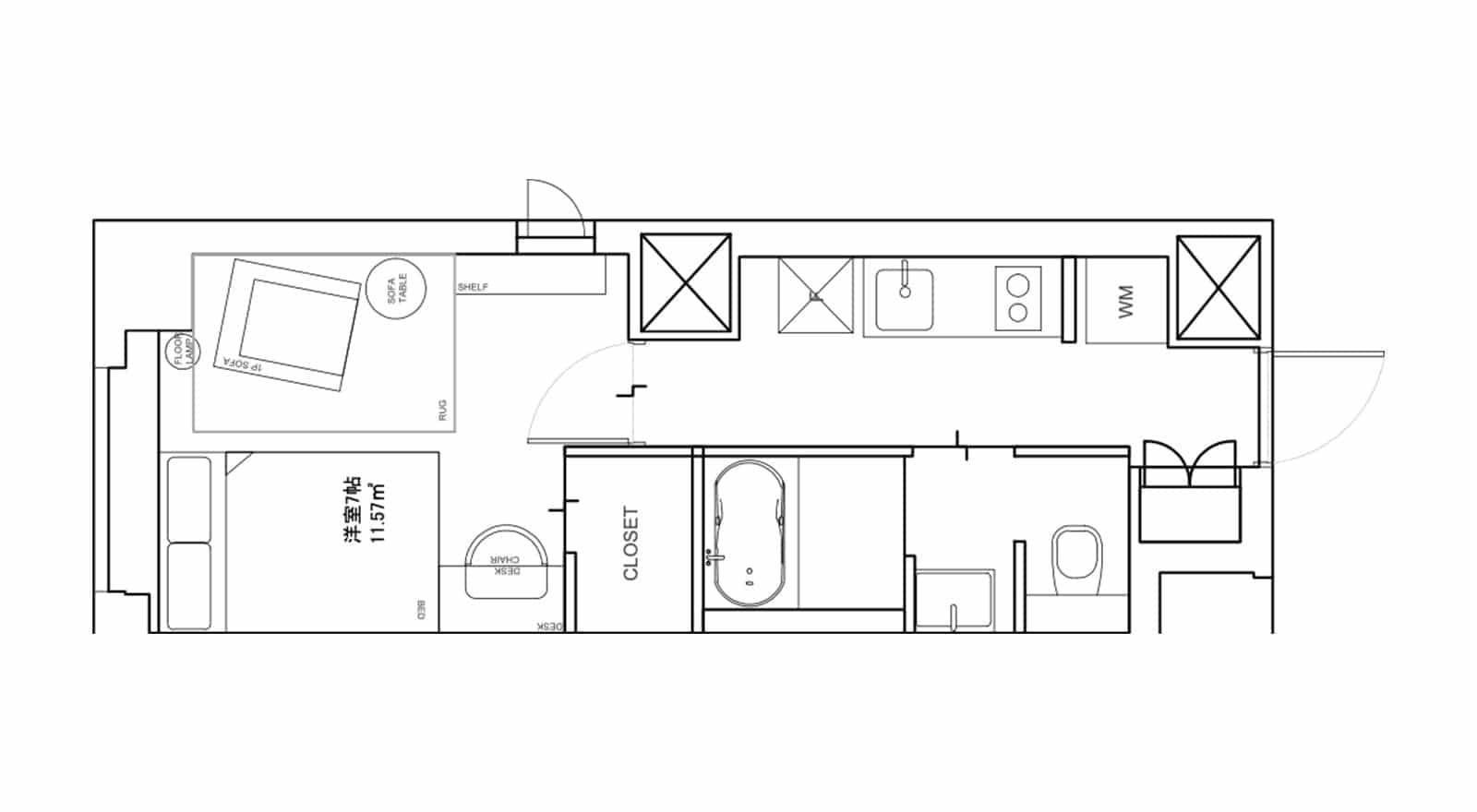 Preview floorplan of Shinjuku gyoenmae