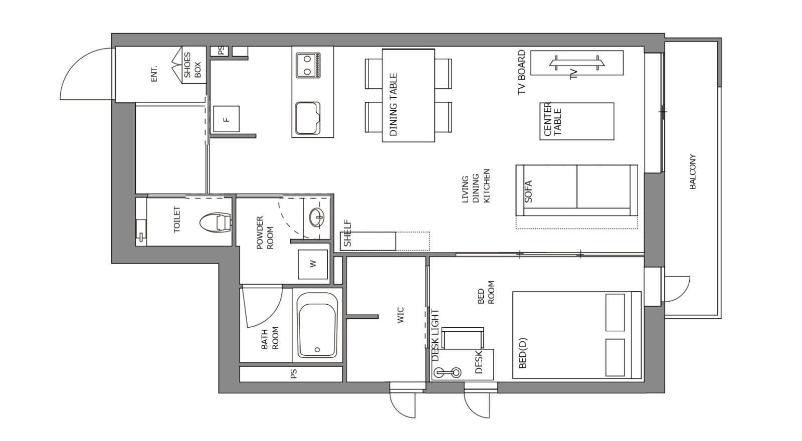 Preview floorplan of Shinjuku gyoenmaeⅡ
