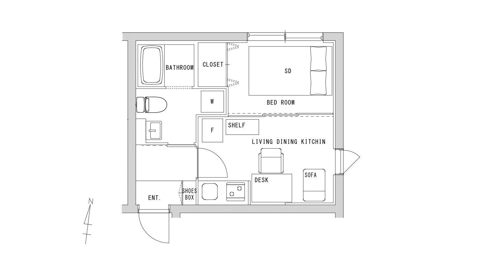 Preview floorplan of Shinjuku Wakamatsucho