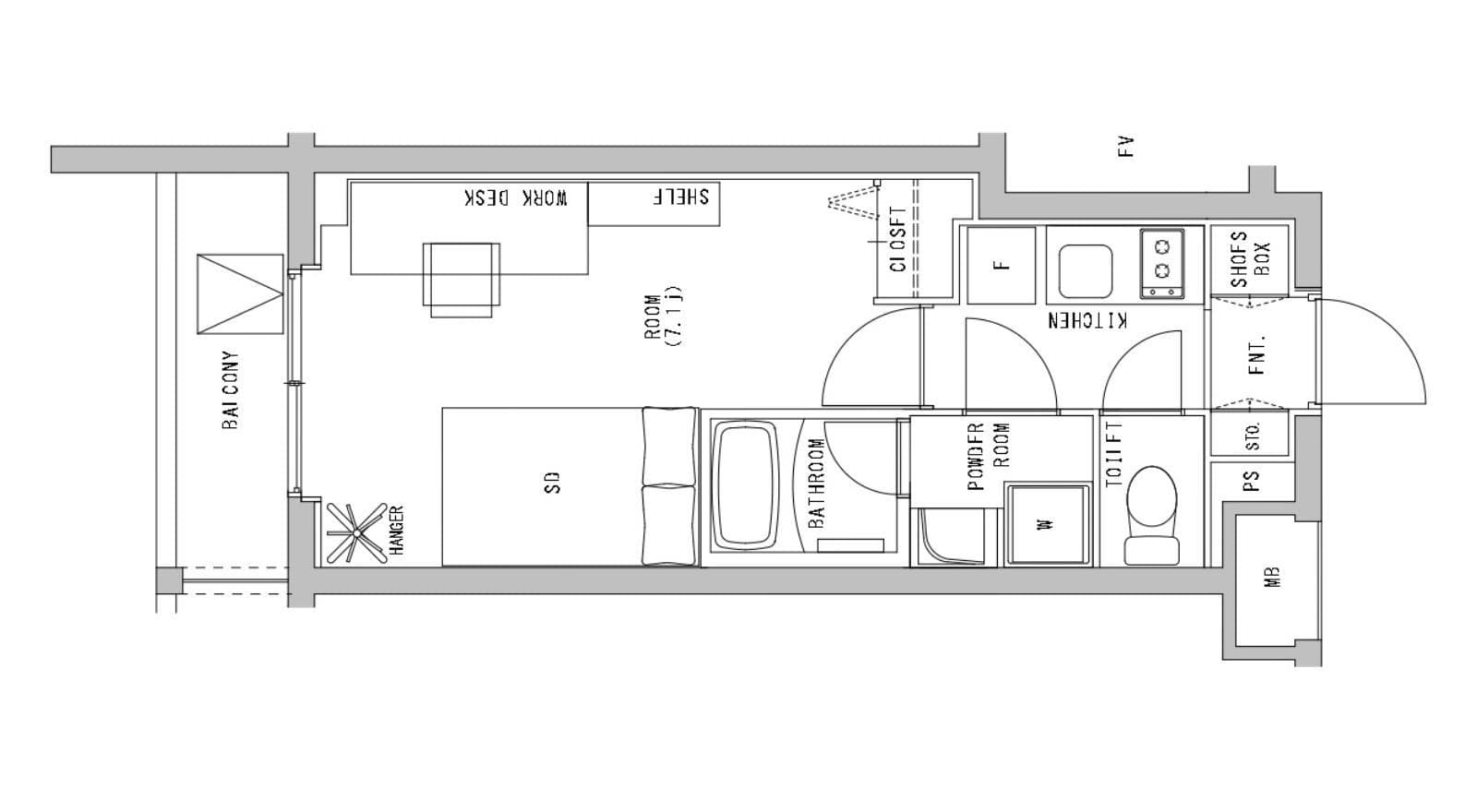 Preview floorplan of Shirokanedai