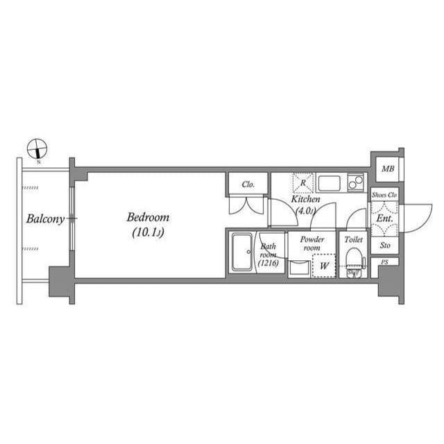 Main floorplan of Re-be Higashi Mikuni