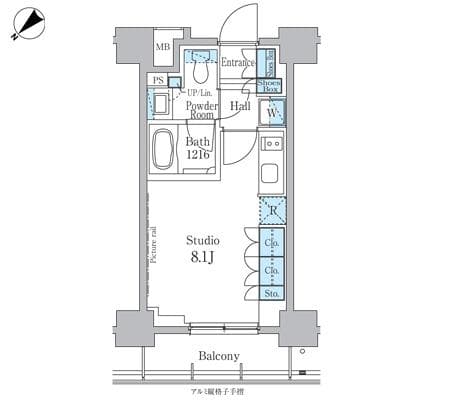 Preview floorplan of Park Axis Yokohama Tanmachi Park