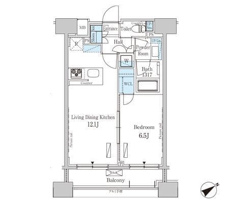 Preview floorplan of Park Axis Yokohama Yamashita-cho