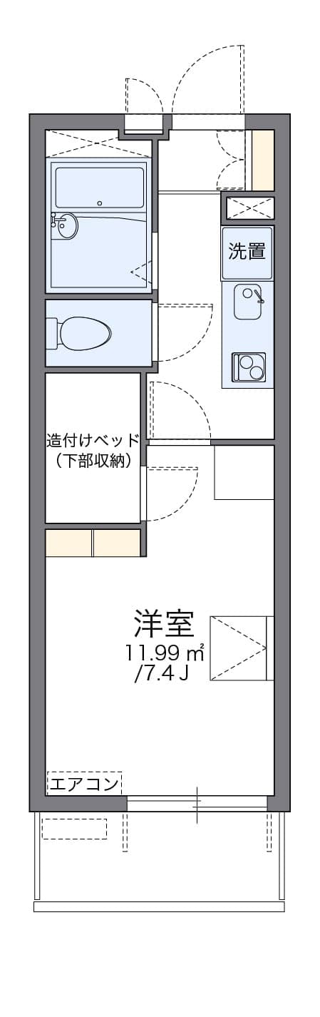 Preview floorplan of leopalace Katsuyama