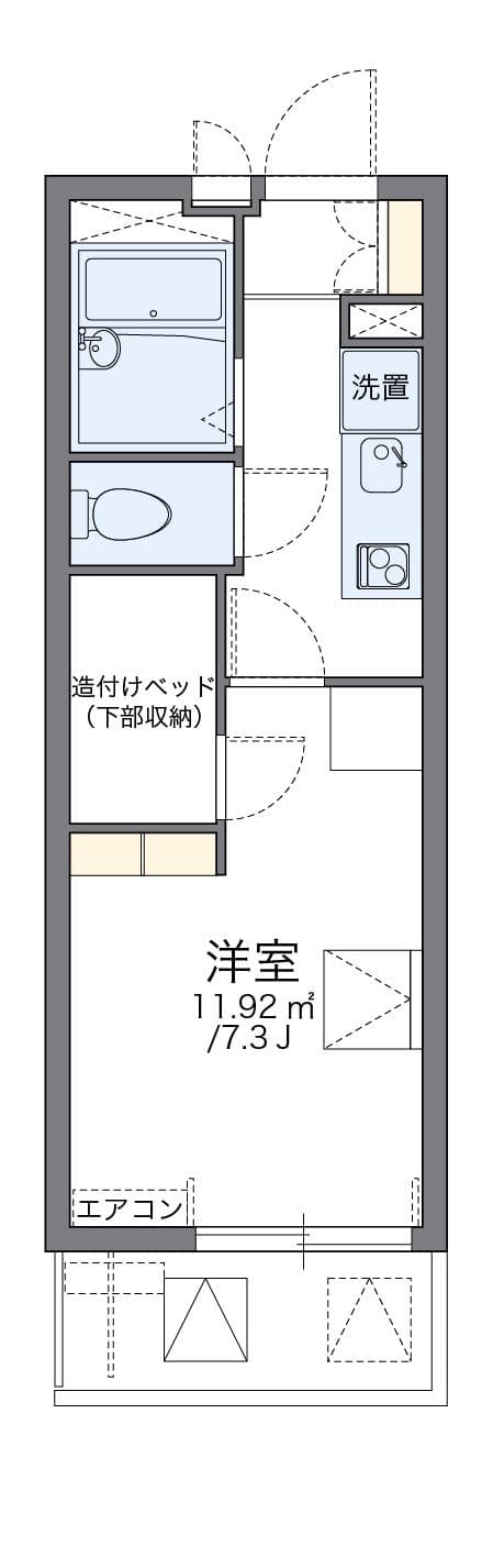 Preview floorplan of leopalace Katsuyama