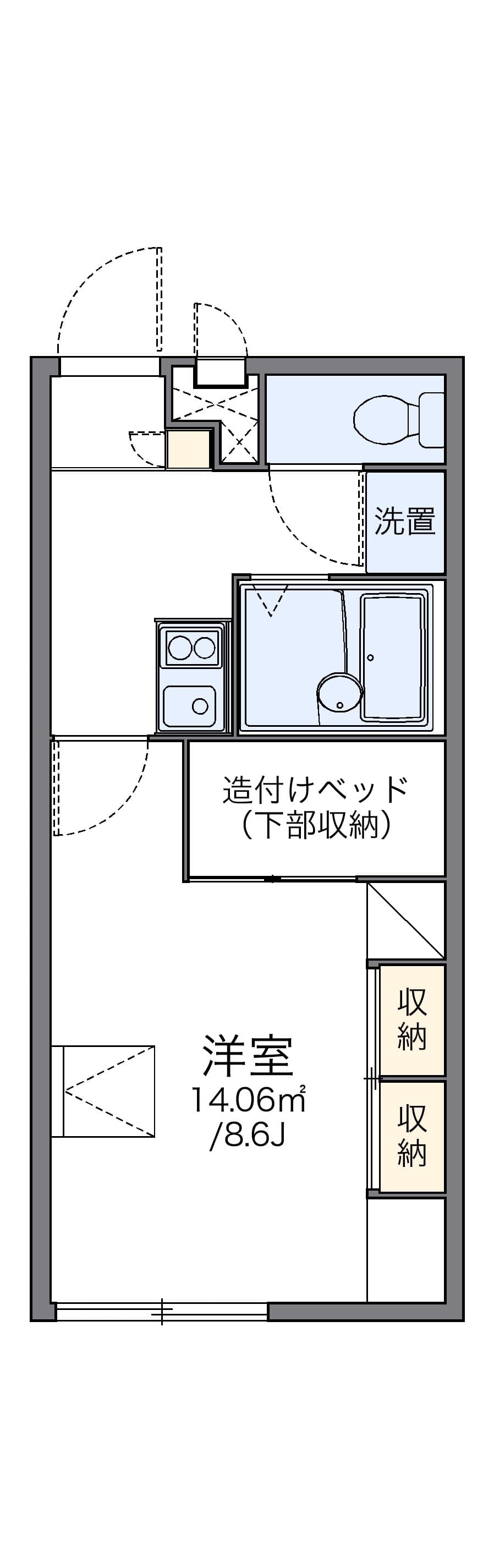 Preview floorplan of leopalace Fuji B