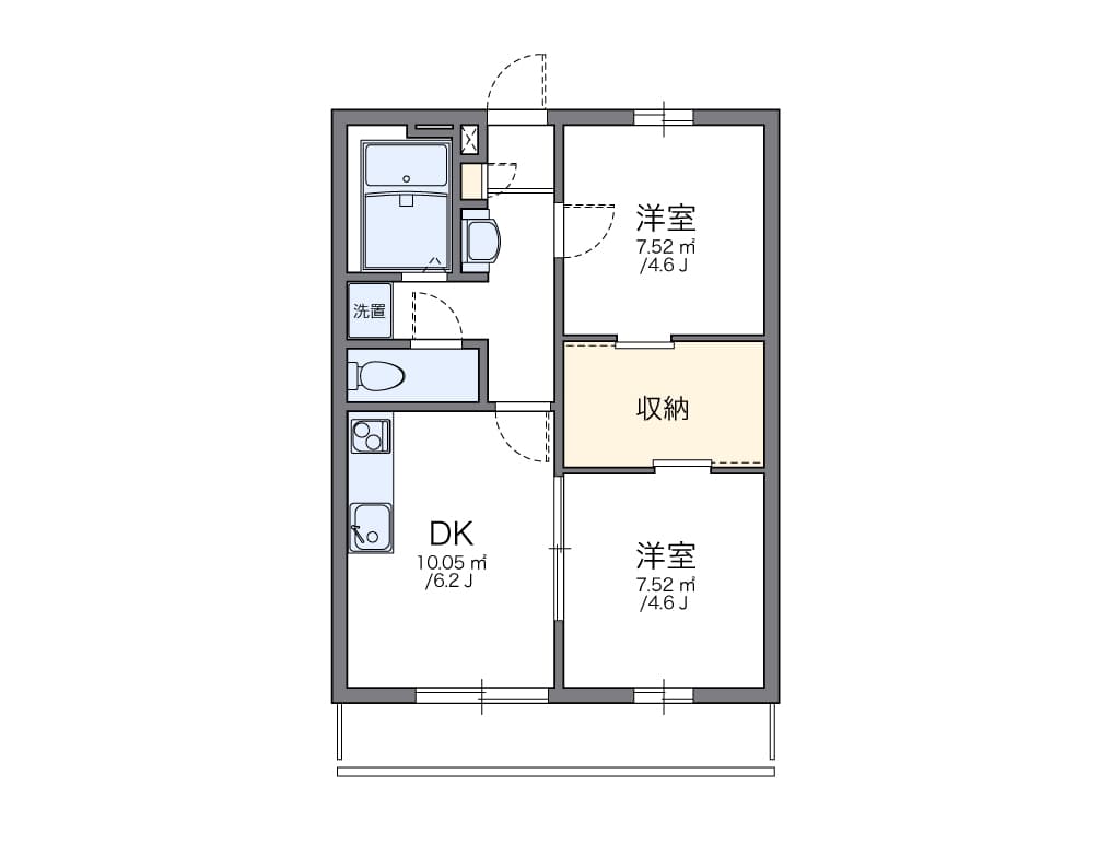 Preview floorplan of leopalace Hanamizuki Nibankan