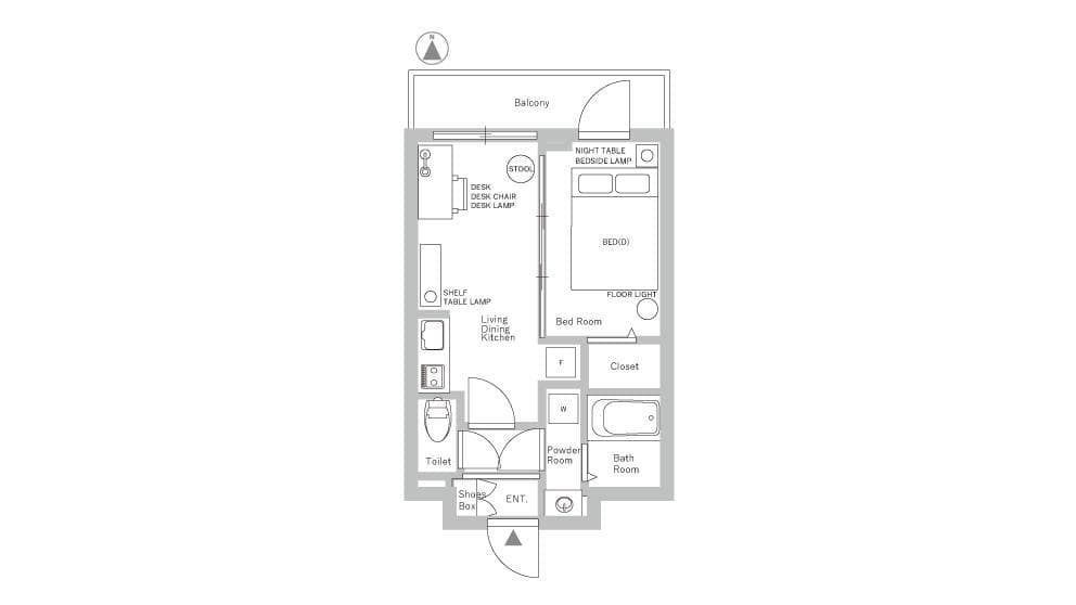 Preview floorplan of Higashi Shinjuku