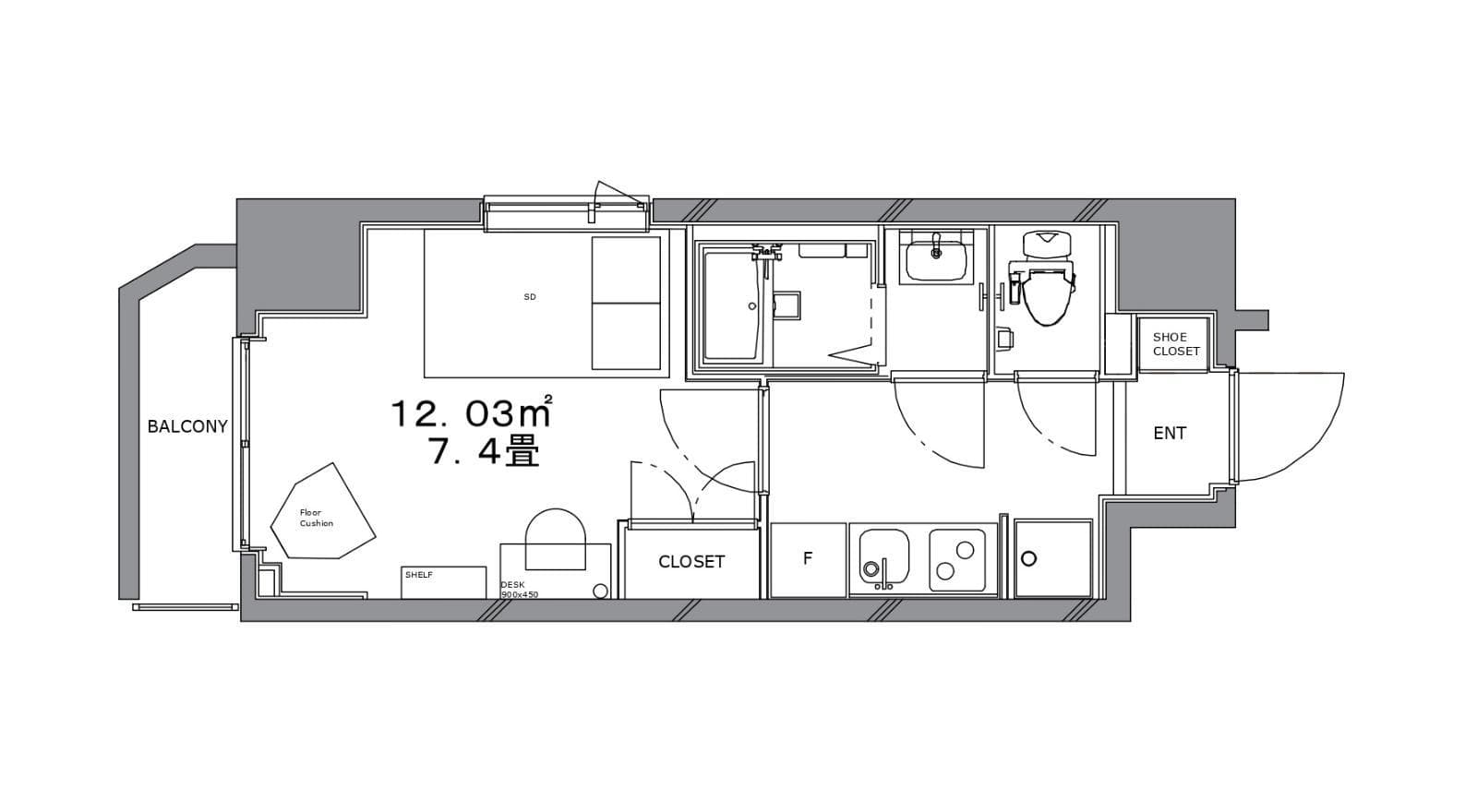 Preview floorplan of Kinshicho