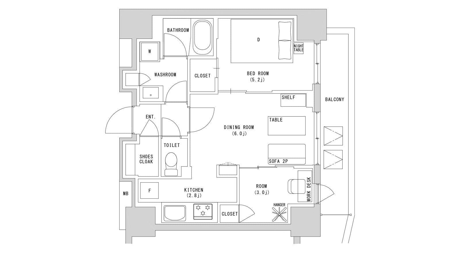 Preview floorplan of KinshichoⅡ