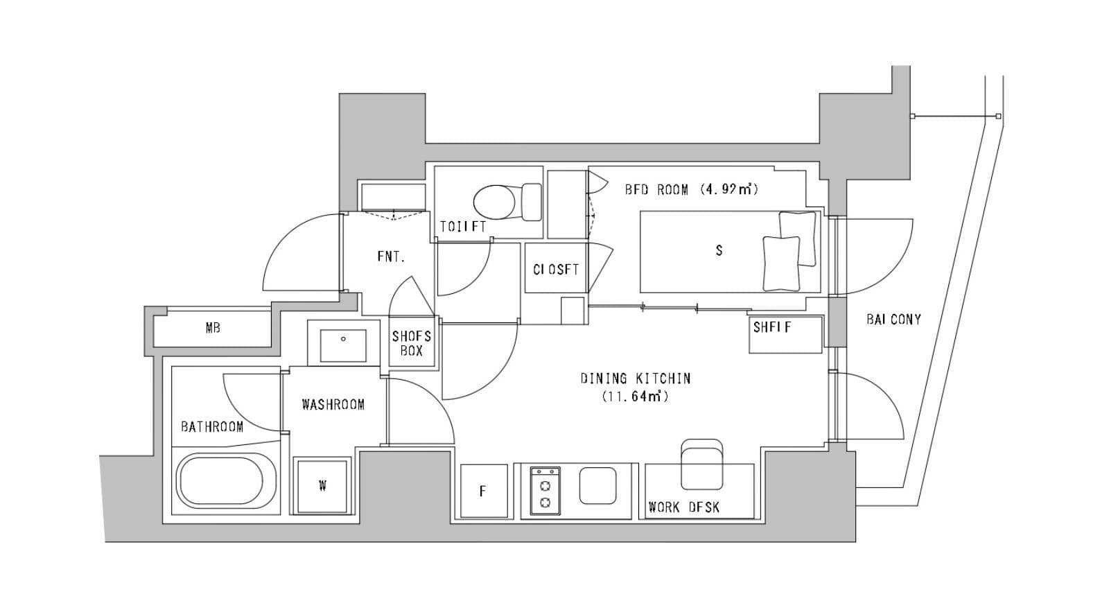 Preview floorplan of KinshichoⅡ