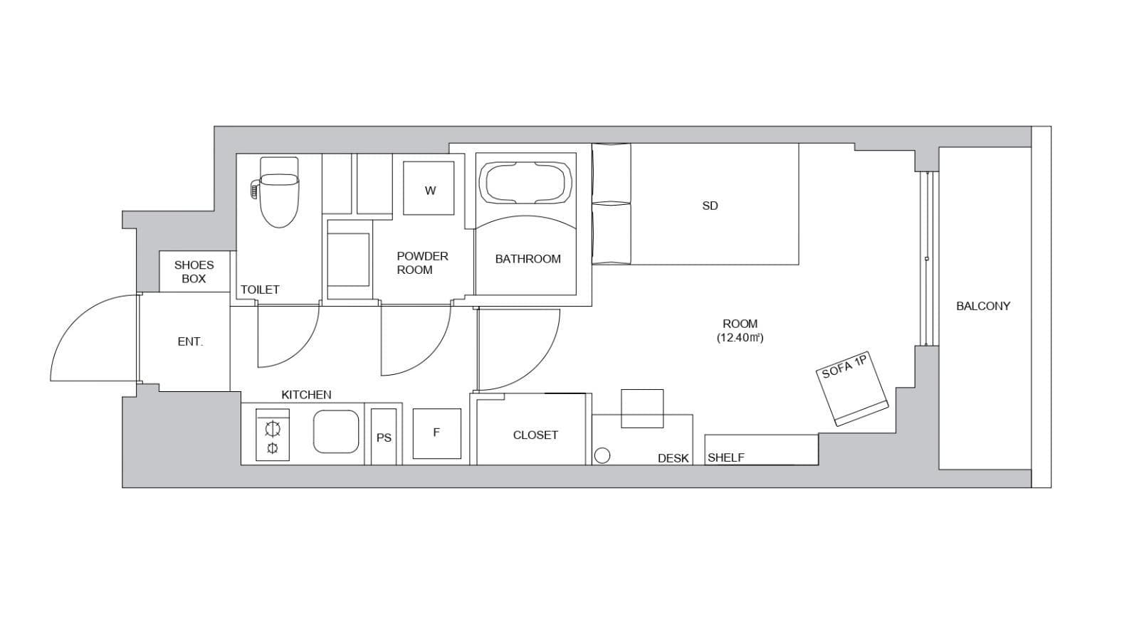 Preview floorplan of Sangenjaya