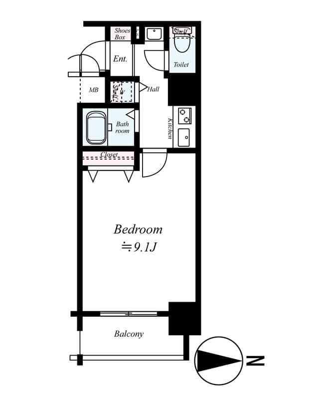 Preview floorplan of Aqua Place Kyoto Goshonoin ✨Foreign nationals: OK