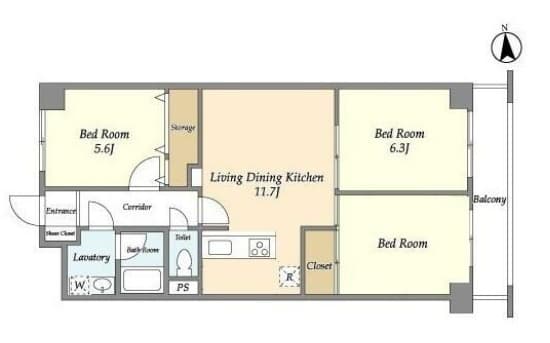 Preview floorplan of Cosmo Lead Musashi-Nakahara