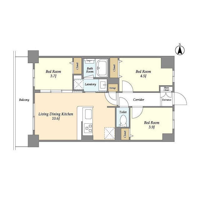 Preview floorplan of Due Musashi Nakahara