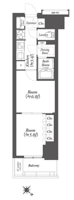 Preview floorplan of WORVE Yokohama Isezaki-cho