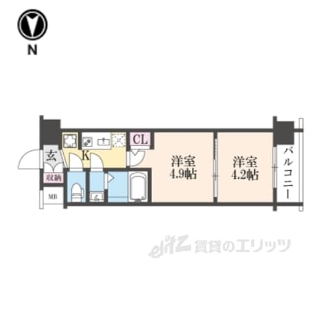 Preview floorplan of Estem Court Kyoto Nijō ✨Foreign nationals: OK