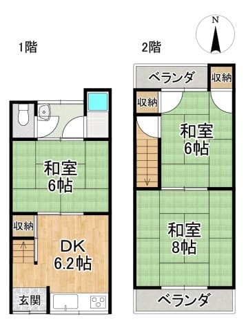 Preview floorplan of Omiya Nishi Sohmonkuchi Terrace House