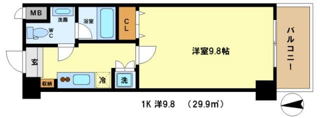 Preview floorplan of Crystal Glanz Kyoto Takatsuji ✨Foreign nationals: OK