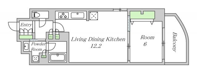 Preview floorplan of Presance Roje Sakaisuji Honmachi ✨Foreign nationals: OK