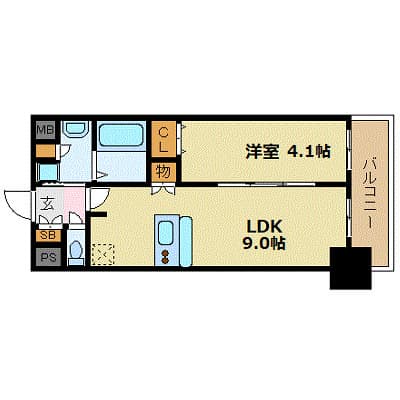 Preview floorplan of Presance Otemae Period ✨Foreign nationals: OK