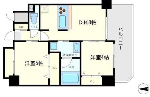 Preview floorplan of Aerden Tower Honmachi East ✨Foreign nationals: OK