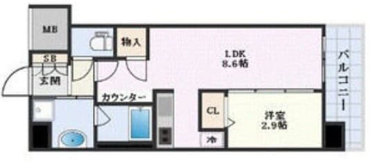 Preview floorplan of Comfortia Liv Kyobashi