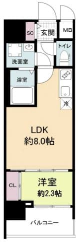 Preview floorplan of Serenite Nihonbashi Miraku