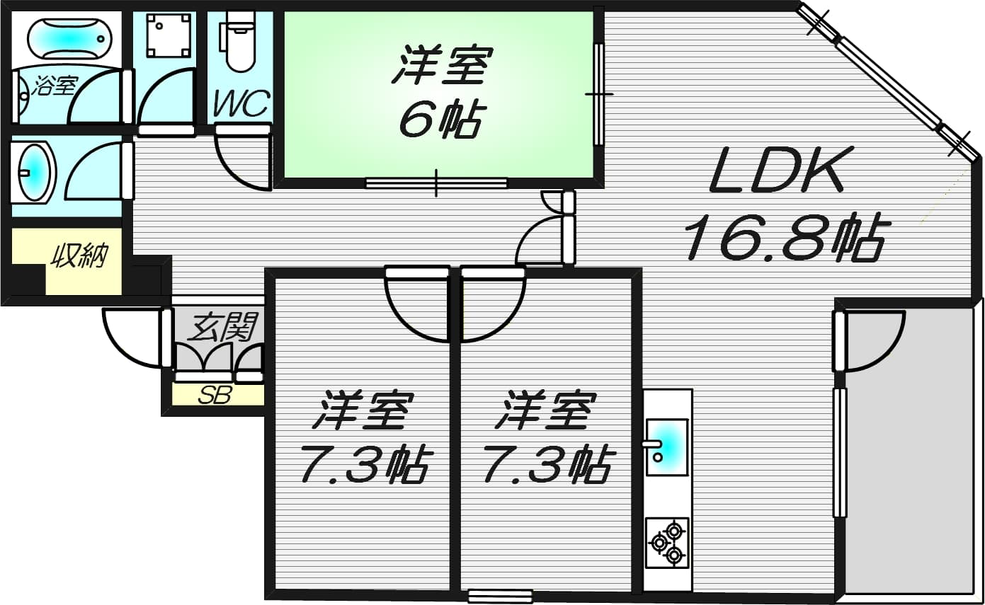 Preview floorplan of Shions Garden Hanakawa