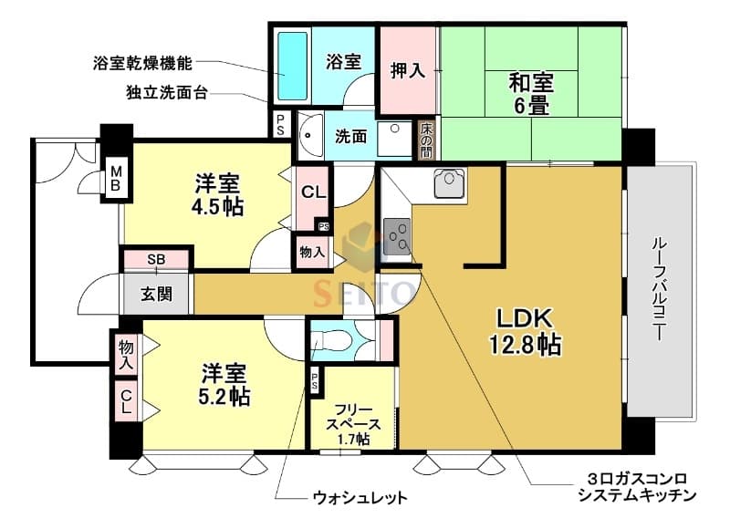 Preview floorplan of Daiapalace Toyonaka Shiroyama ✨Foreign nationals: OK