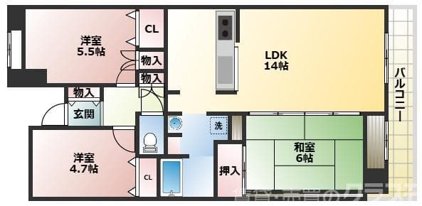 Preview floorplan of City Court Sone Higashi Gobankan