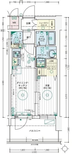 Preview floorplan of Estem Court Osaka Preloom